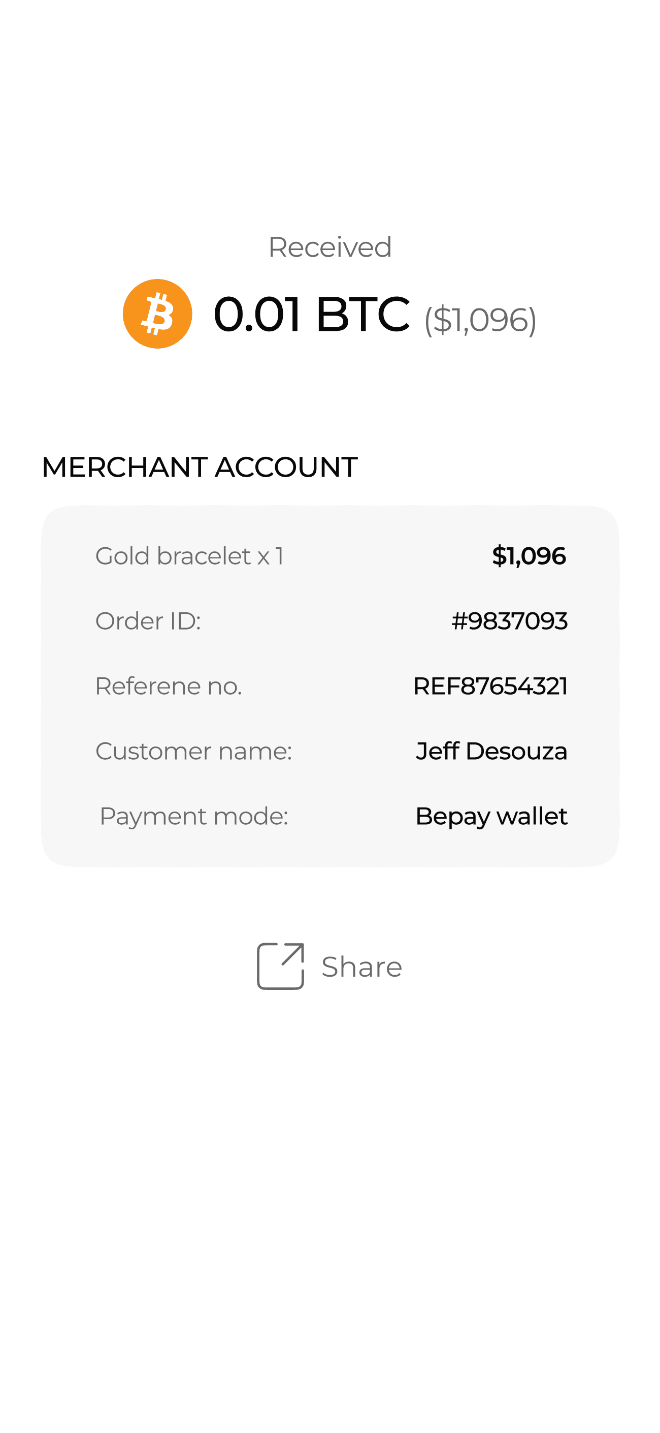 Bepay Mobile Interface