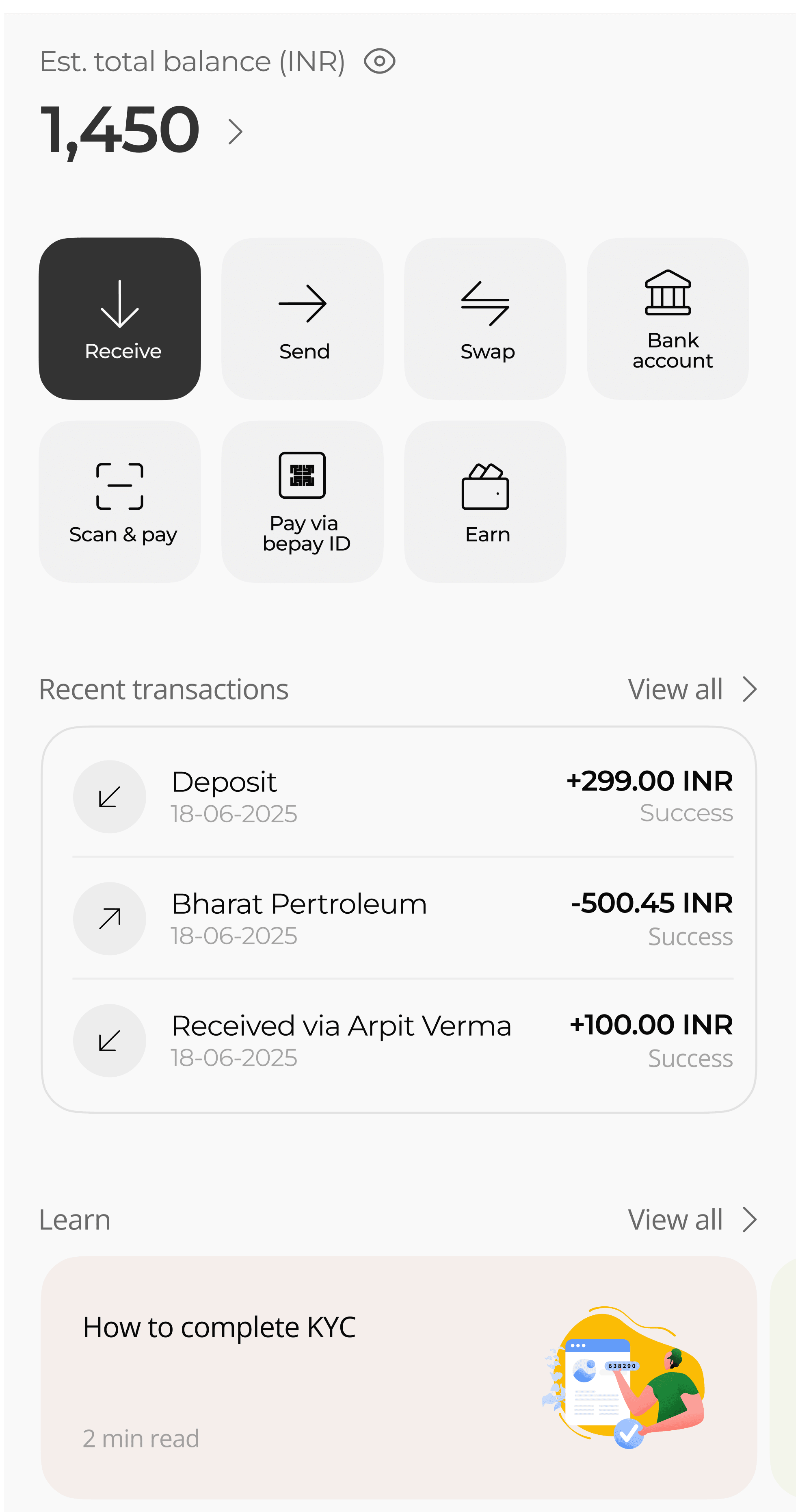 bepay money app content