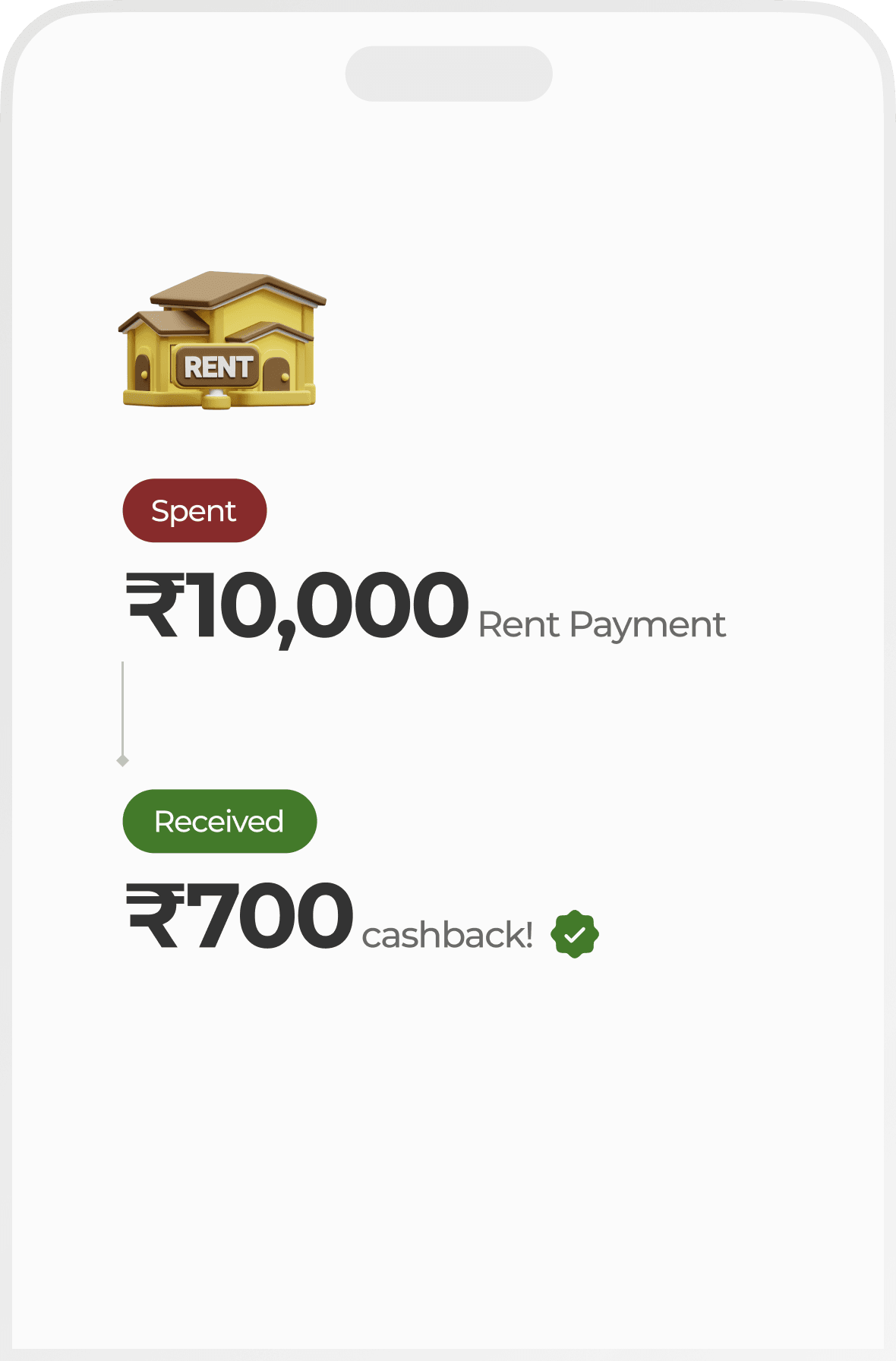 Phone mockup showing step 1